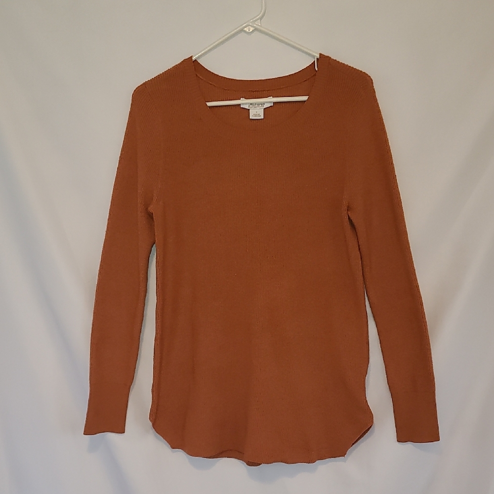 Natural Reflections Warm Orange Knit Top